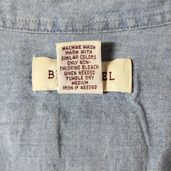 Bechamel Denim Embroidered Button Down Blouse - Picture 4 of 10